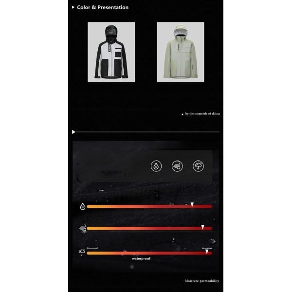 Waterproof Breathable Windproof Ski Snow Wear for Winter Sportswear Waterproof Function