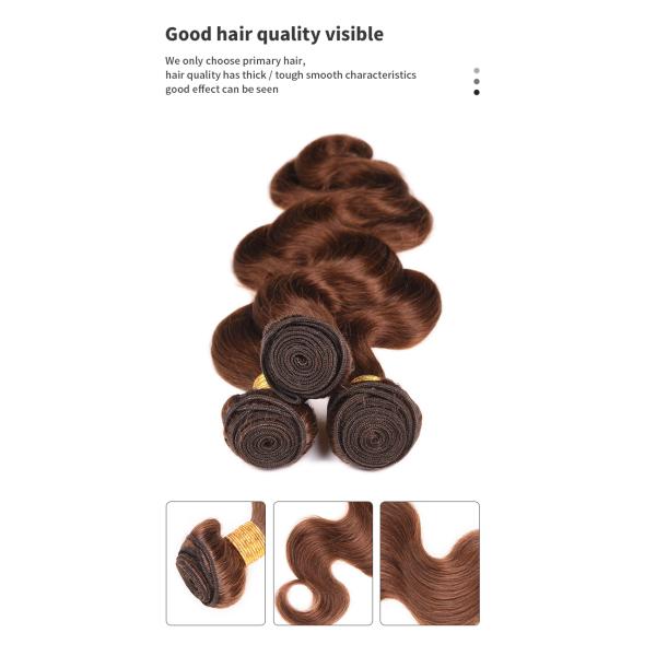 Soft 4# Body 800 24inch Colored Human Hair Bundles 60.96cm no knots