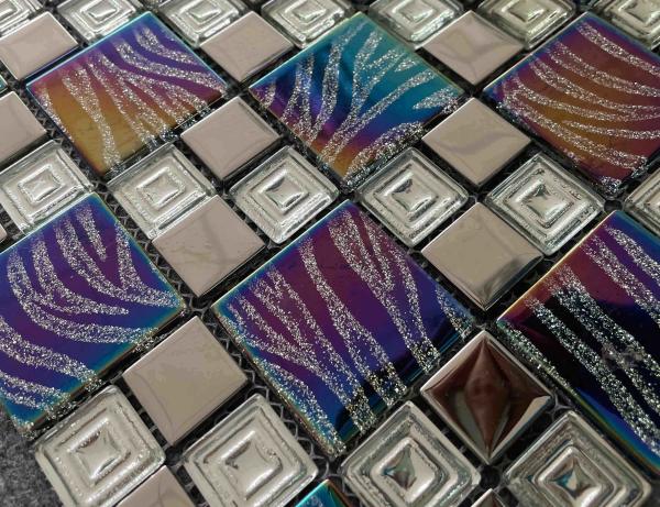 300x300mm Metal Glazed Glass Mosaic Tile for Swimming Pools