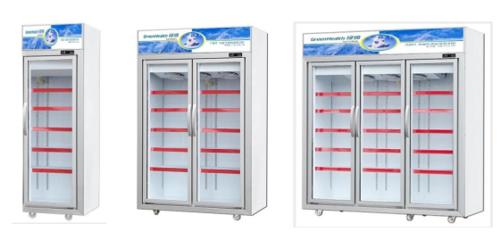 Вентилятор помог коммерчески стеклянному охладителю дисплея холодильника дисплея двери/3 дверей чистосердечному