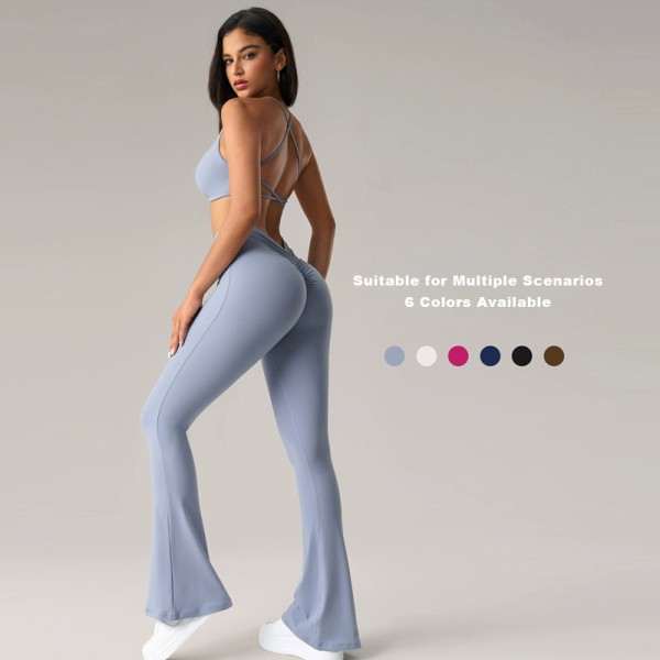 Custom Apparel OEM & ODM Naked Sculpt Activewear Collection, 4 Mix-and-Match Yoga Pieces: Sports Bras, Zip Jacket & Flared Yoga Pants