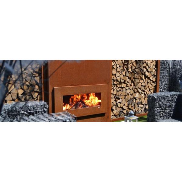 Freestanding Garden Metal Outdoor Fireplace Corten Steel Wood Burning Stove