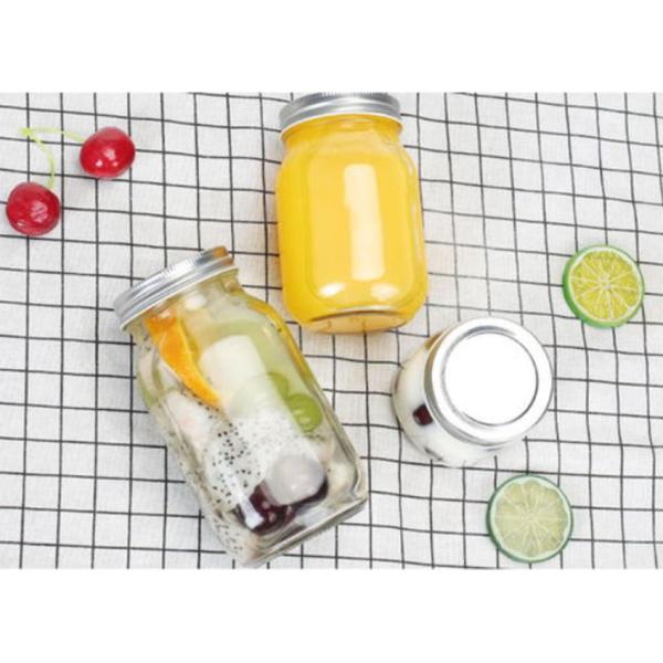 500ml Wide Mouth Glass Kitchen Canisters Sturdy Handle For Easy Carrying