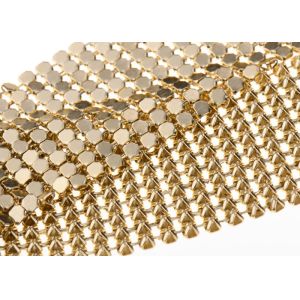 Aluminum 4MM Gold Sequin Fabric Flexible Table Cloth Shrink - Proof