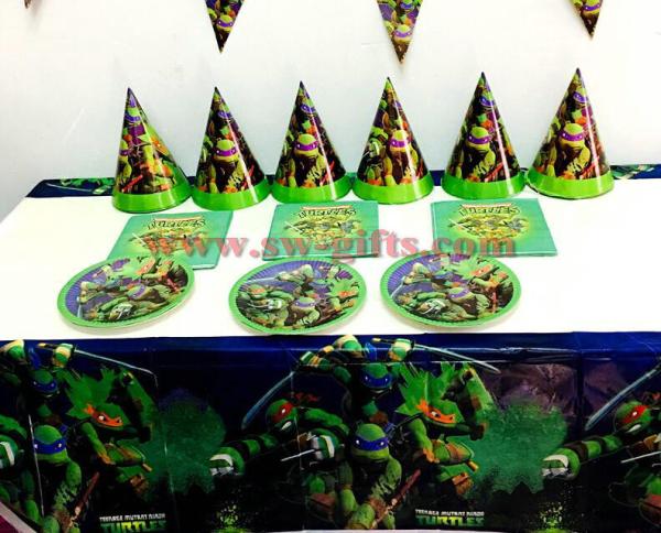 Turtles plates cups kids birthday party set boys favor turtles glass plates turtles party set