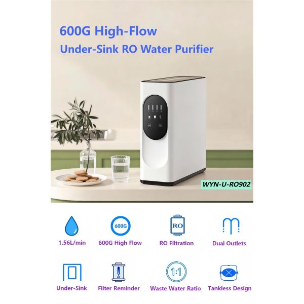Dual Installation Under Sink Countertop RO System 600GPD With 5 Stage Filtration