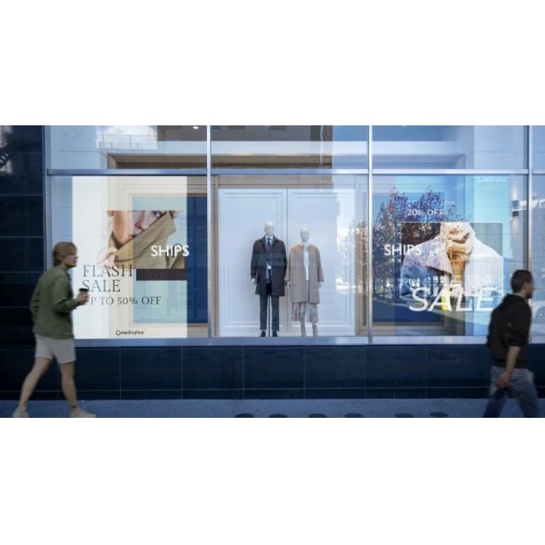 P3.91 P6 Holographic Transparent LED Display See Through Cuttable Digital Signage ABXING Raster