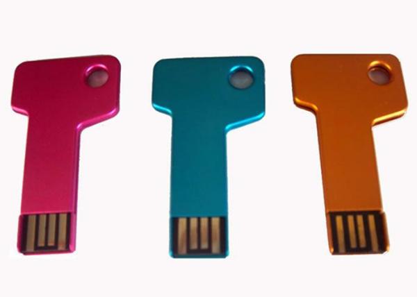 Key shape Metal Micro USB Memory Stick 512M / 1GB various color 10 ~ 30MB / S