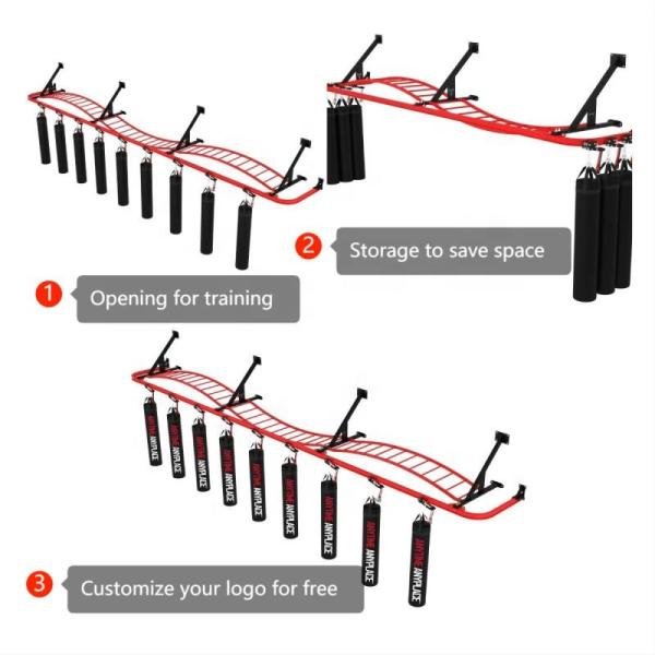 Professional Boxing Bag Stand Foldable Adjustable Track Punching Bag Support