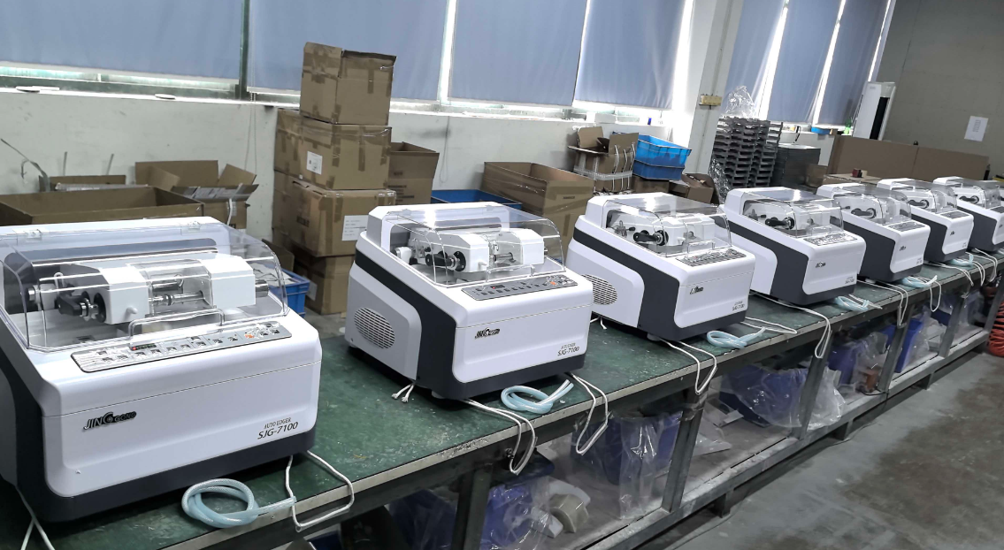 SJG-7100 automatic computer edge grinding machine,New model, with anti-skid program,universal anti-skid ability, Three modular options. The machine comes standard with PCgrinding wheel.