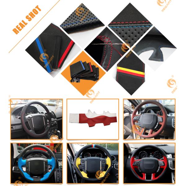 Customize Sewing Steering Wheel Cover Car For Land Rover Freelander 2 Discovery 3 Range Rover Sport Evoque