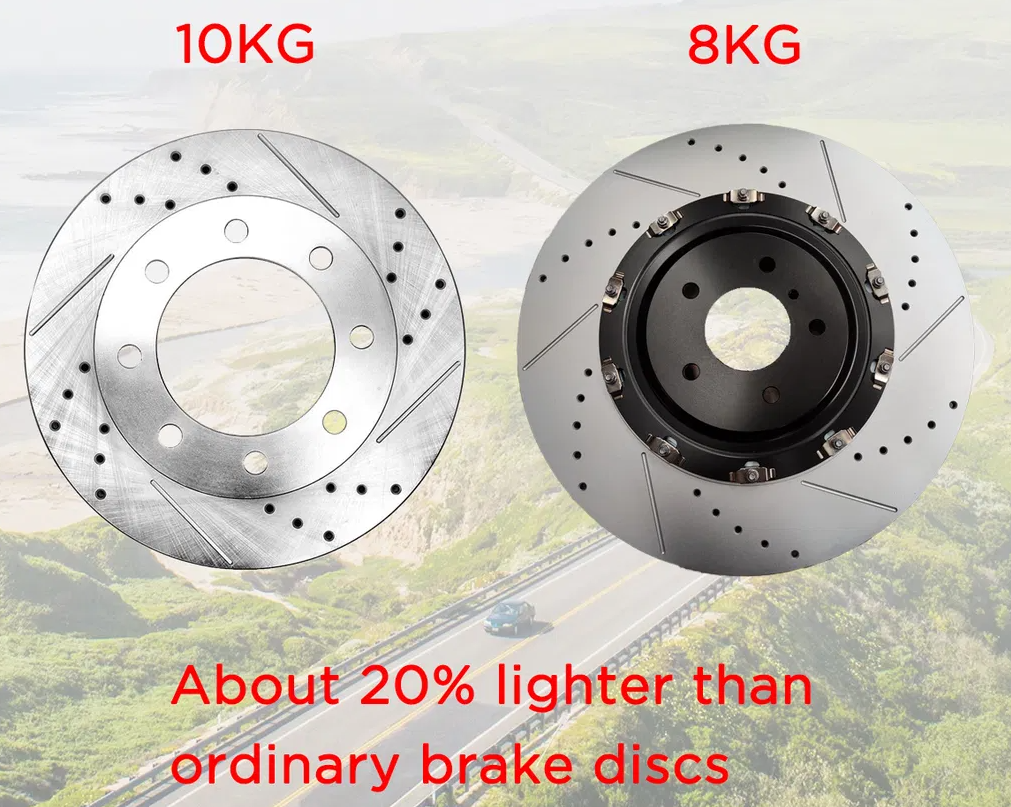 Preminum Quality Floating Brake Rotor Floating Disc for BMW X5 X6 Aluminum Hub Coating 360mm Floating Rotors 2-Piece Brake Disc Caliper For Alfa Romeo Giulia Car Wheel