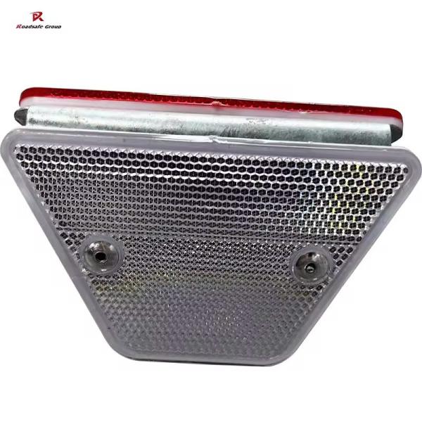 Galvanized Hot dip Trapezoid Guardrail with Solar Delineator Post and Reflective Panel for Highway Roadside Traffic Safety Guidance