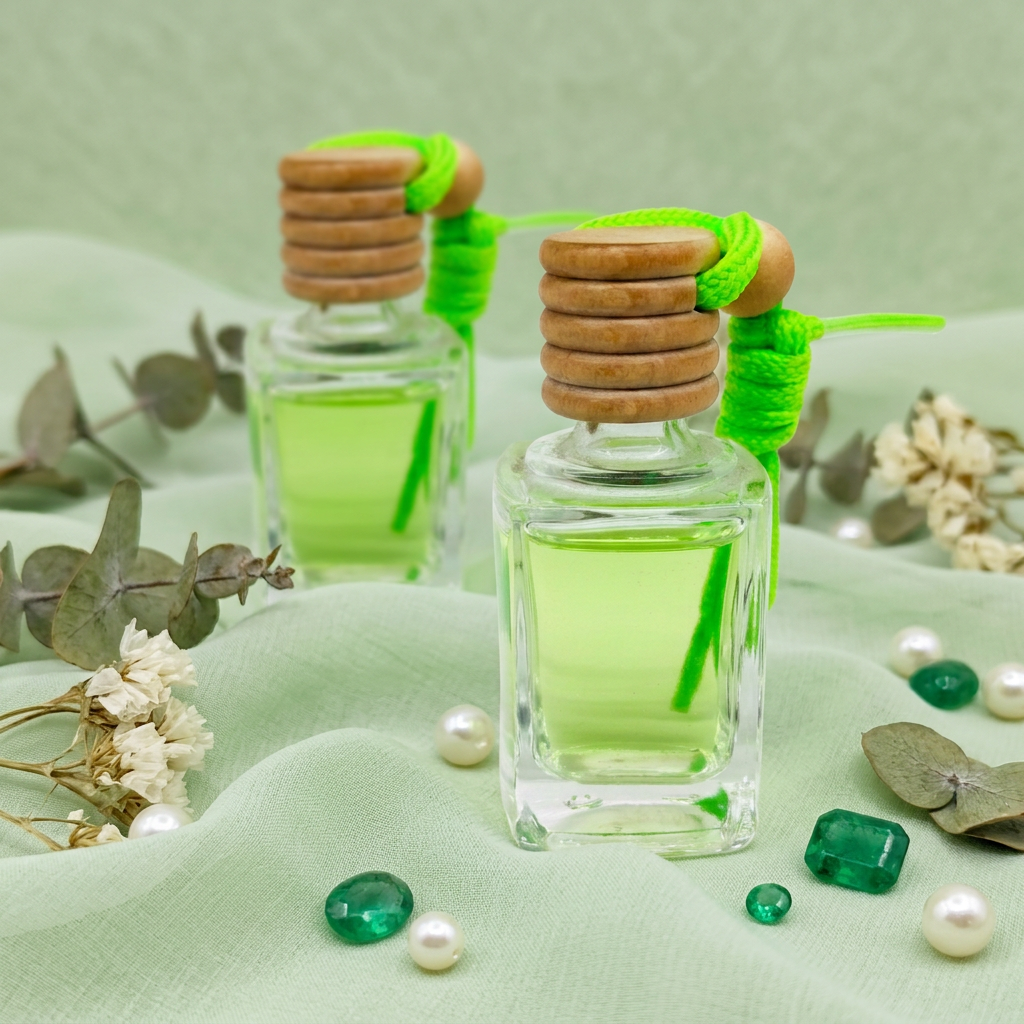 Anding Stock Mini 10ml Car Diffuser Bottle Refill Luxury Empty Glass Hanging Car Perfume Diffuser Bottle