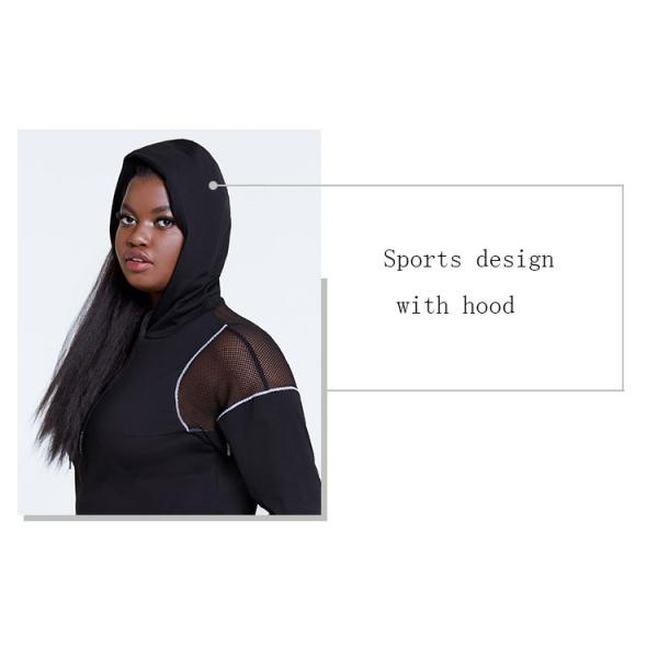 OEM 200g Women'S Plus Size Yoga Wear sexy long Sleeve Workout Hoodie
