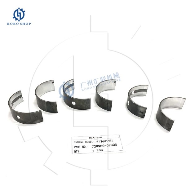 729900-02801 729900-02800 Engine Main Bearing For 4TNV94 4TNV98 4TNE94 Yanmar Engine Spare Parts