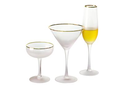 FDA Logo Printing 7 Oz Champagne Flutes , 24cm Personalised Crystal Champagne Flutes