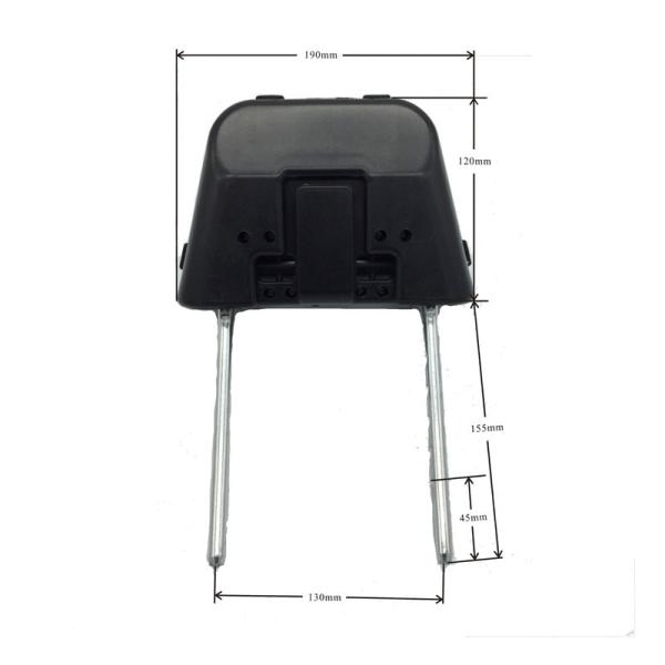 HAH-5 metal pole with plastic frame height adjustable headrest and 4 ways adjustable headrest parts auto head rest frame