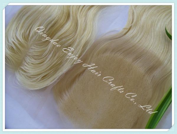 Lace top closure 4''x4'' ,malaysian virgin hair 613#color body wave 10''-24''length