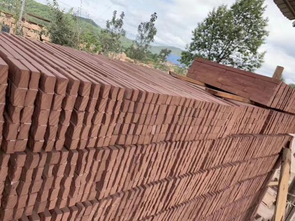 Frost Resistant Red Sandstone Wall Cladding For Exterior Background Veneers