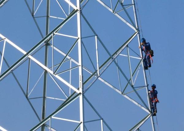 Power Steel Transmission Tower , 5 - 190 KM / H Wind Pressure High Tension Electrical Towers