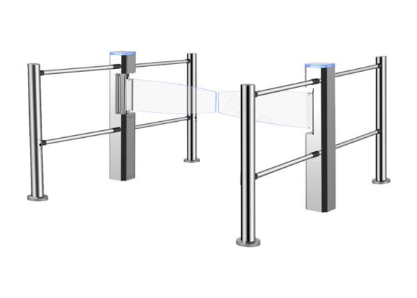 DC24V Brushless Motorized SS Swing Barrier Gate Acrylic Outdoor