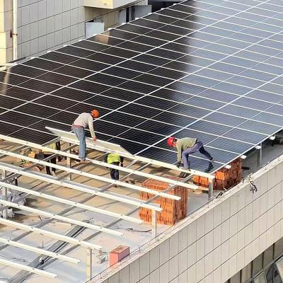 Landscape RV Solar Panel Rail Brackets Mounting For Commercial Rooftops Custom