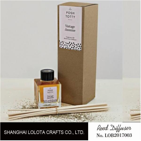 Scented Essential Oil Reed Diffuser Customized Fragrance With Folding Box