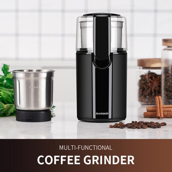 Electric Spice Grinder Machine Multiple Settings Burr Mill Coffee Grinder With 2 cups