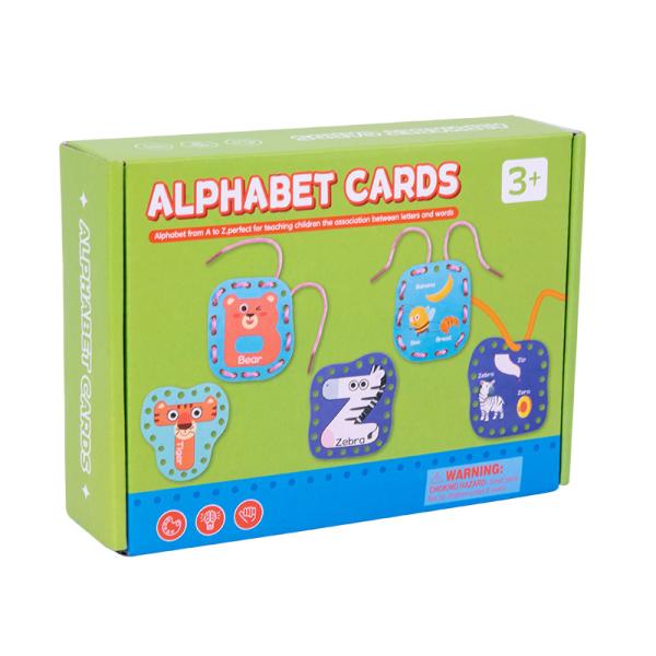 Double Sided Sewing Cards Imagination Development Lacing Toys Games for Children