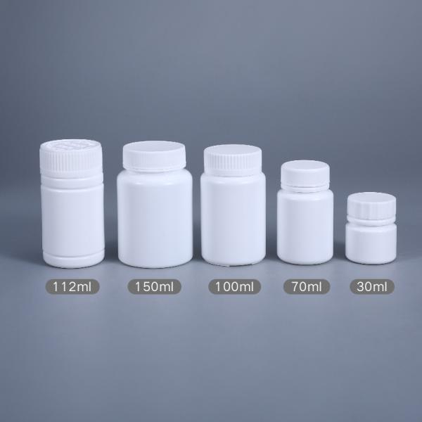 White HDPE Empty Medicine Vials Antibiotic Pill Bottle 50ml