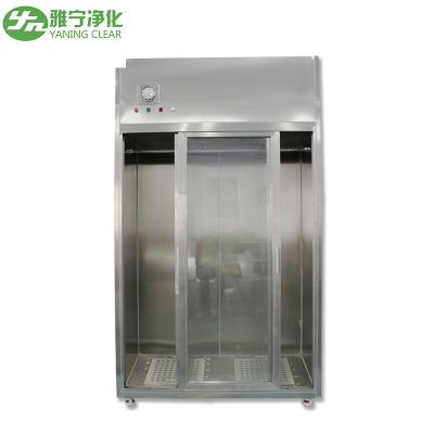 Laminar Flow Wardrobe Clean Room Garment Cabinet With Anti Static Curtain Soft Wall