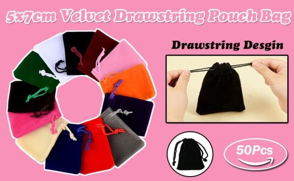 Shockproof protective &Storgae Reusable durable soft lightweight velvet jewelry bag