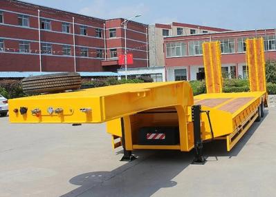 13t Grade 3 Axles 60tons Heavy Duty Lowbed Low Flat Transport Lowboy Truck Semi Trailer