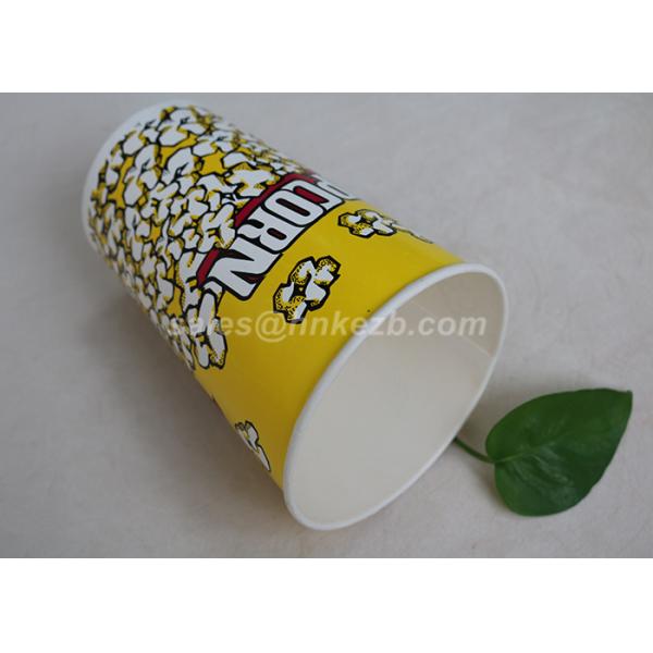 85oz Custom Printed Paper Cups , Paper Popcorn Boxes Containers OEM Acceptable