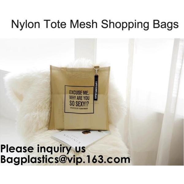 Recyclable Printed Custom Made Shopping Bags Used China Manufacture Nylon Tote Mesh Shopping Bags, bagease, bagplastics
