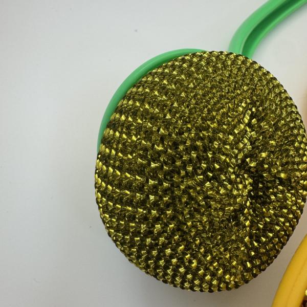 Cepillo de fregar de lana de acero resistente para ollas, sartenes y limpieza de cocina