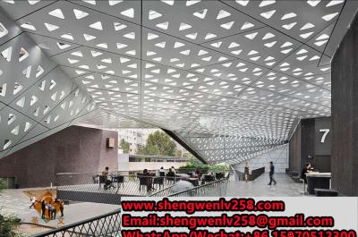 perforated aluminium cladding facade panel 3mm thickness 1m x 2m folded