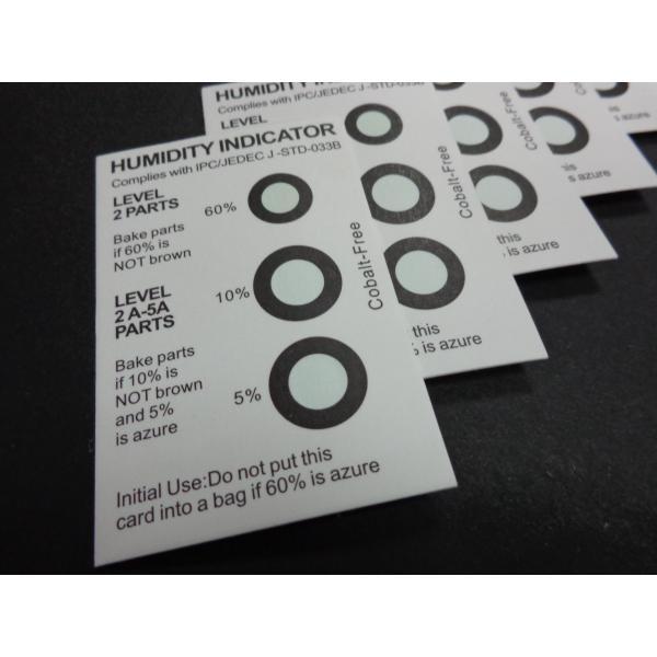 Three Dots Humidity Indicator Paper , Brown To Azure Color Changing Cards