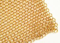tissu de maille d'or d'anneau en métal de couleur du diamètre 20mm OD de 2MM pour le rideau métallique en hôtel
