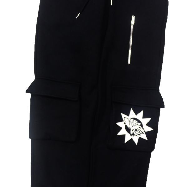 Streetwear Heavyweight Stacked Men'S Pants & Trousers Custom Plus Size Zipper Decorative Print Flare Sweat Pant Men
