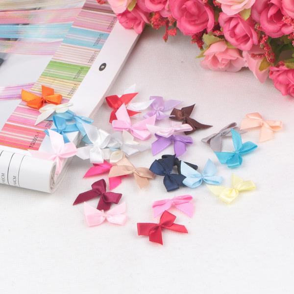 100% Polyester Small Mini Ribbon Bow for Customized Underwear Decoration Custom Sizes