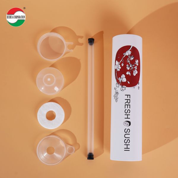 Custom Size Sushi Push Pop Container Food Grade Paper Cylinder Push Tube Packaging for Snacks Custom Design