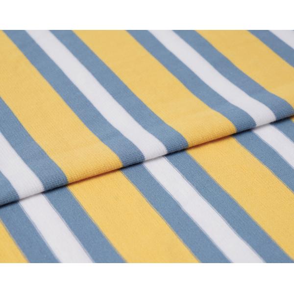 Moisture-absorbent And Breathable Smooth Striped Knit Fabric For T- Shirt