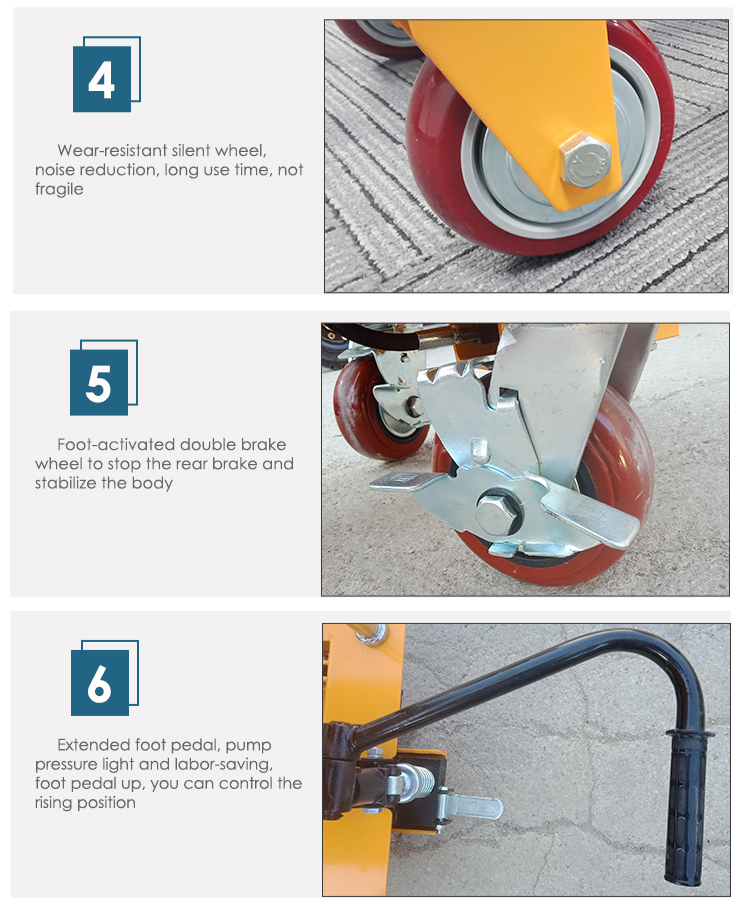 руководство 1260mm небольшое Scissor платформа подъема двойные ножницы нагружают товары
