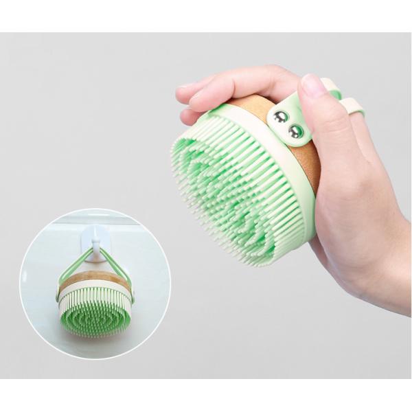 Милый Scrub Exfoliating тело силикона скруббер чистит влажное - и - сухое влагоотделение щеткой