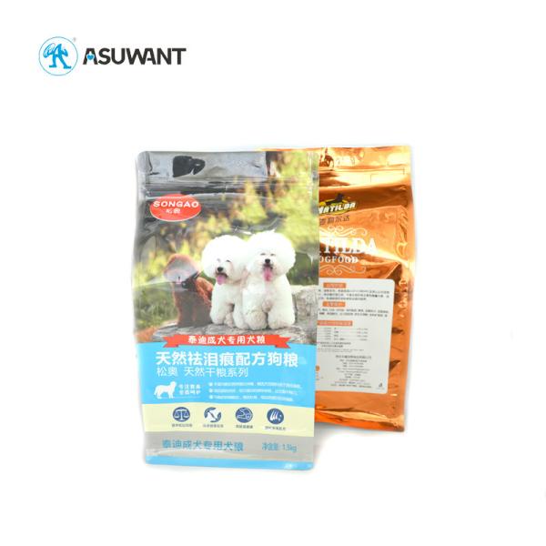 O saco superior dos alimentos para animais de estimação do zíper levanta-se plástico material o tamanho personalizado laminado zíper
