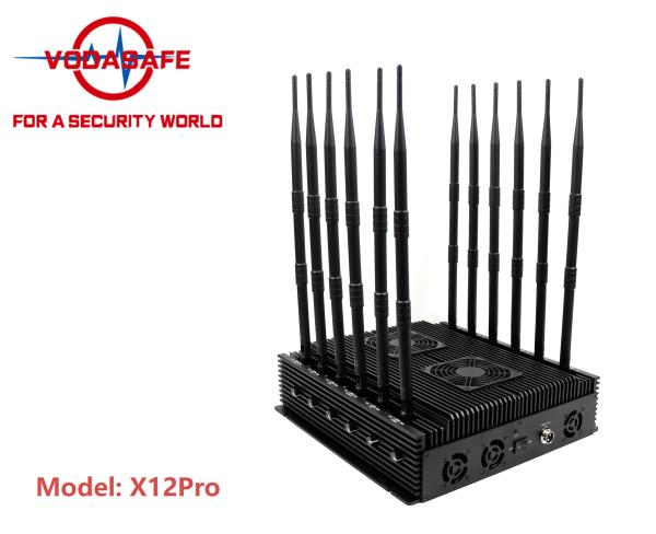 93W High Power Signal Jammer Stationary 12 Bands X12Pro Shielding Radius 80 Meters