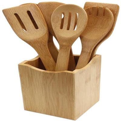 O utensílio de madeira de bambu não-aderente da cozinha ajustou ODM biodegradável Availabl