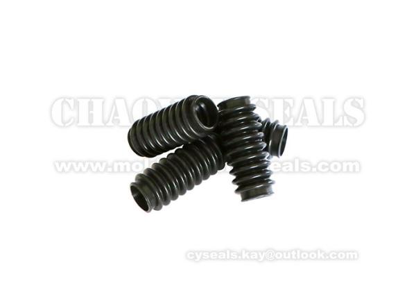 Black Silicone Rubber Bellow Seal Ozone Resistance , Rubber Flexible Bellows